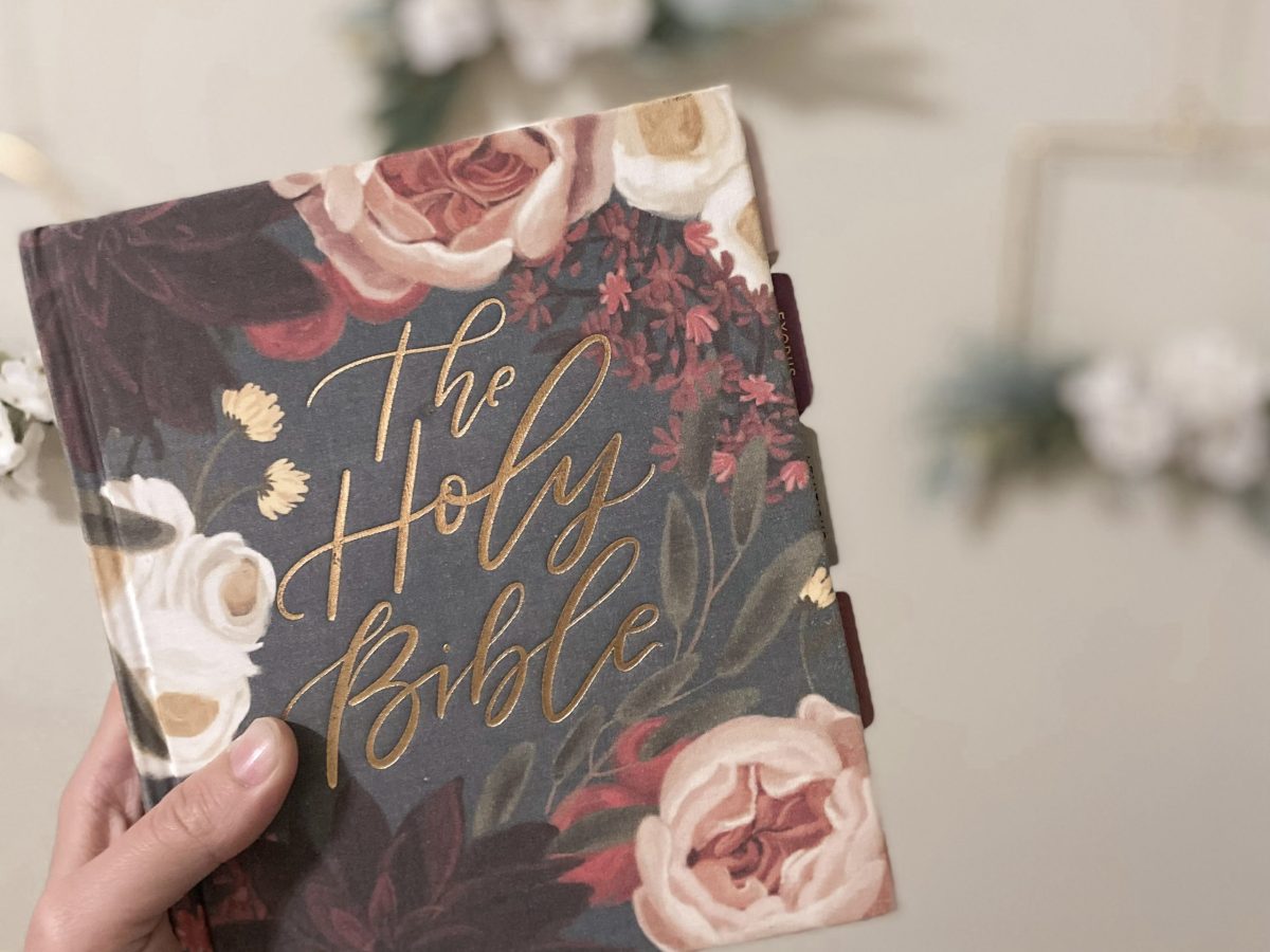 The Holy Bible, floral cover